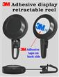 Multiple Application Retractable Accessory Display With Plastic Ez-Hooks - Adhesive Tapes Included